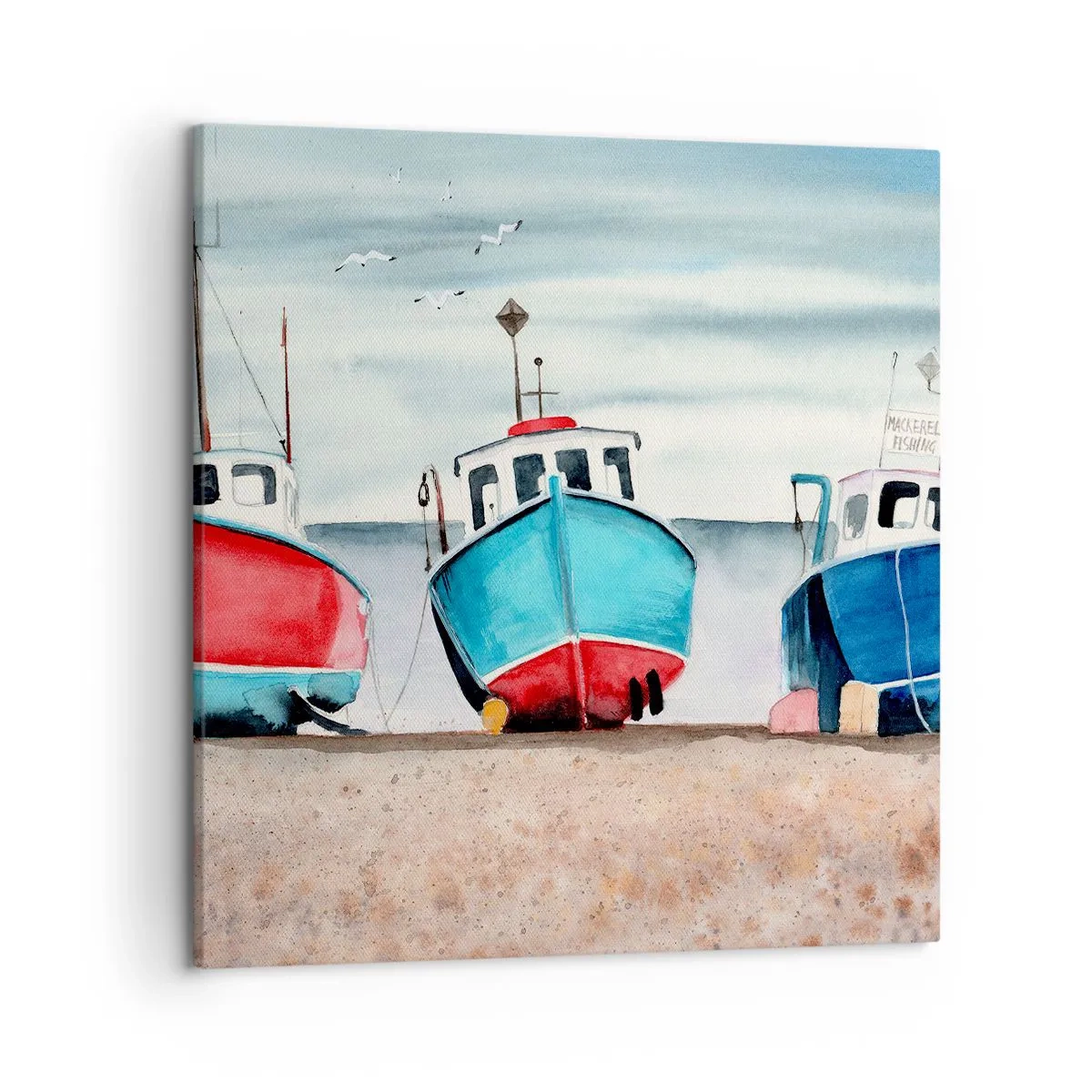 Lærredstryk - Billede på lærred - Klar til at fange - 50x50 cm