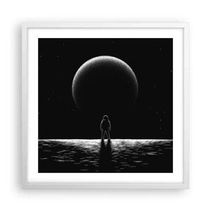 Plakat i hvid ramme - Ansigt til ansigt - 50x50 cm