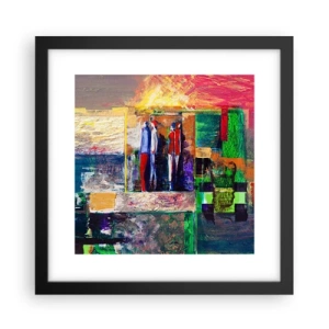 Plakat i sort ramme - Forhold og følelser - 30x30 cm