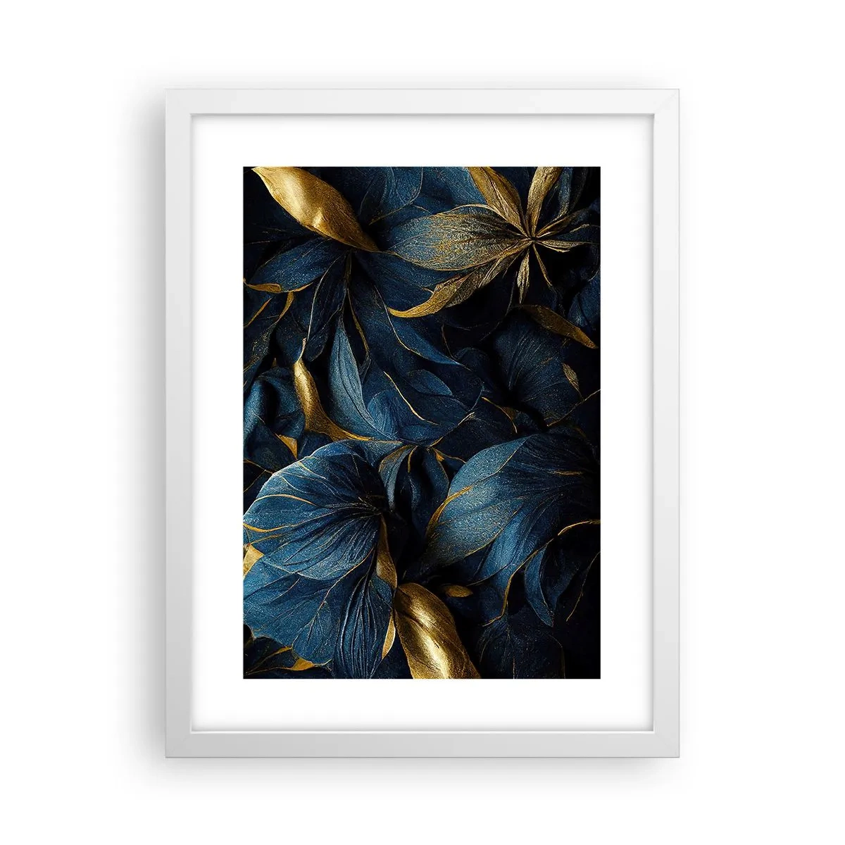 Plakat i hvid ramme - Foret med guld - 30x40 cm