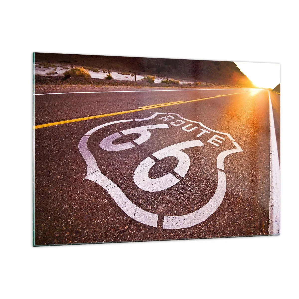 Billede på glas - Den berømte Route 66 - 120x80 cm