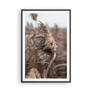 Plakat i sort ramme - Tid til at flyve væk med vinden - 61x91 cm