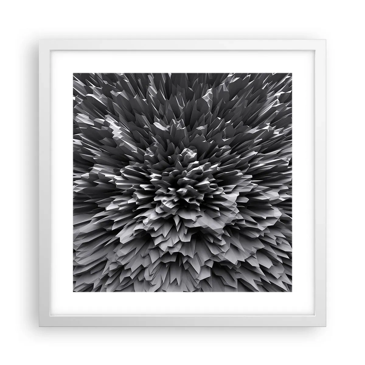 Plakat i hvid ramme - Det kan ikke blive skarpere end dette - 40x40 cm