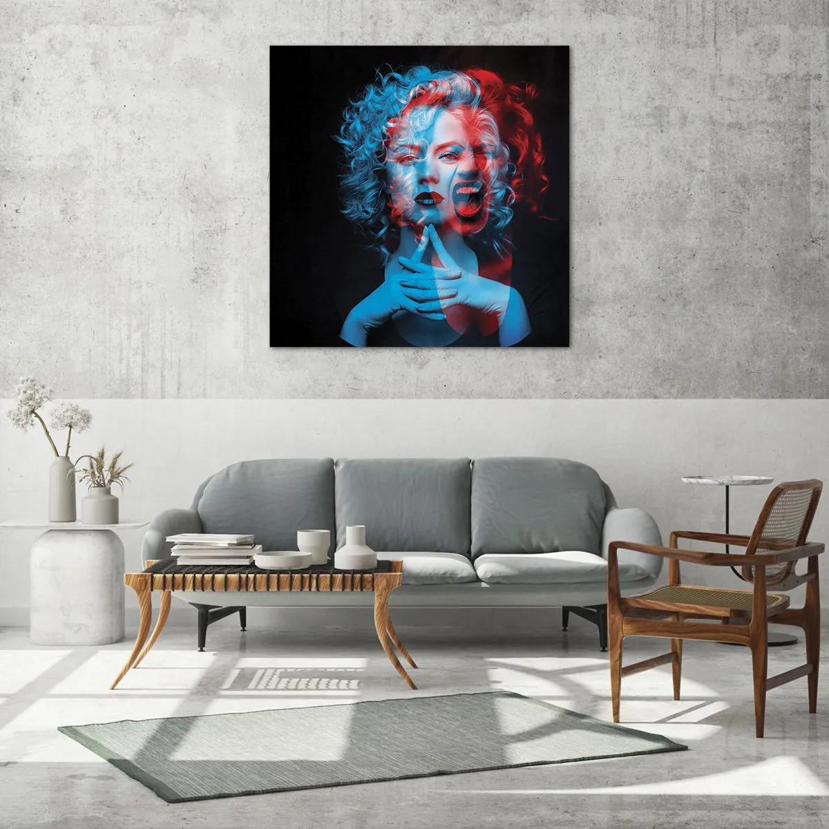 Billede på glas - Alter ego - 60x60 cm