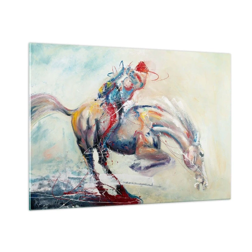 Billede på glas - Hold fast, lad os flyve - 100x70 cm
