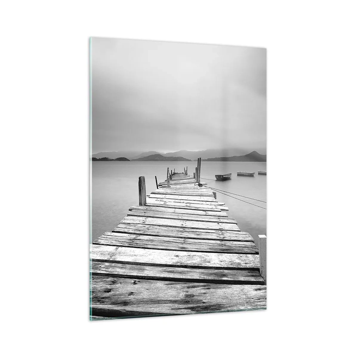 Billede på glas - Ud over bjergene, hinsides havene - 50x70 cm
