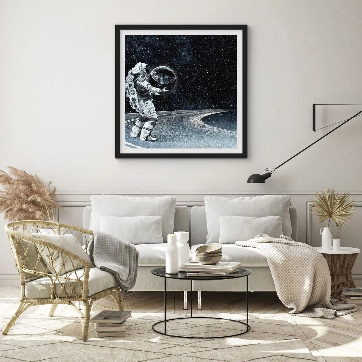 Plakat i sort ramme - På Mælkevejen - 30x30 cm