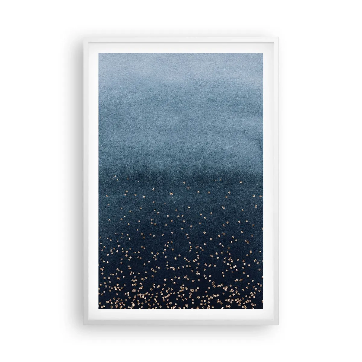 Plakat i hvid ramme - Sammensætning - blå faser - 61x91 cm