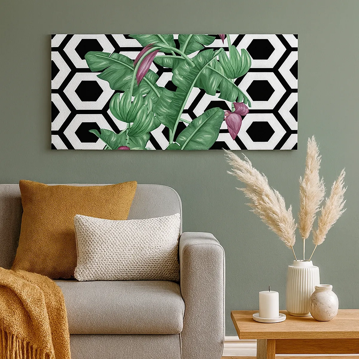 Lærredstryk - Billede på lærred - Symmetrisk komposition fra naturen - 30x30 cm