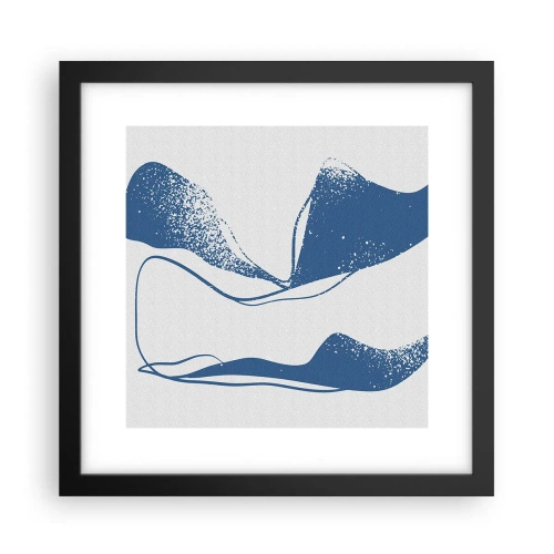 Plakat i sort ramme - Bevinget abstraktion - 30x30 cm