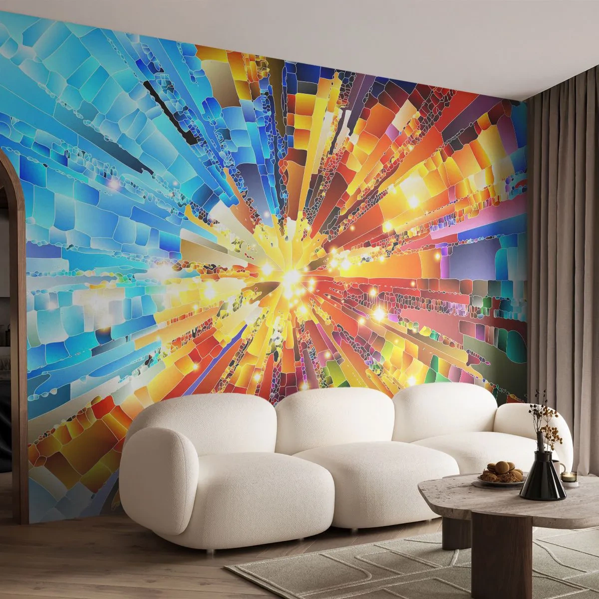 Fototapet Standard Eco - In medias res - Abstraktion, Stykke, 3D - 300x210 cm