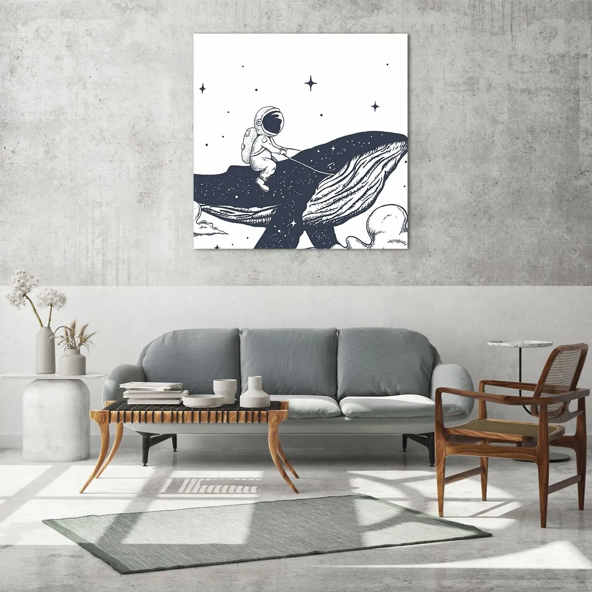 Billede på glas - Et kosmisk eventyr - 60x60 cm