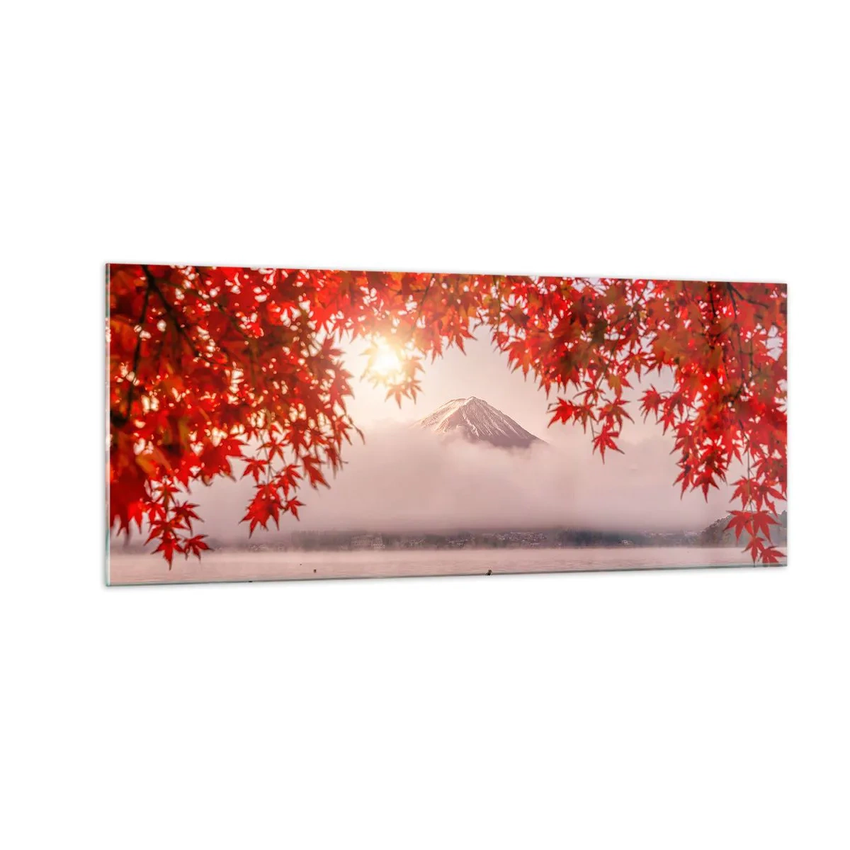 Billede på glas - I en japansk atmosfære - 100x40 cm