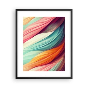 Plakat i sort ramme - Regnbuevævning - 40x50 cm