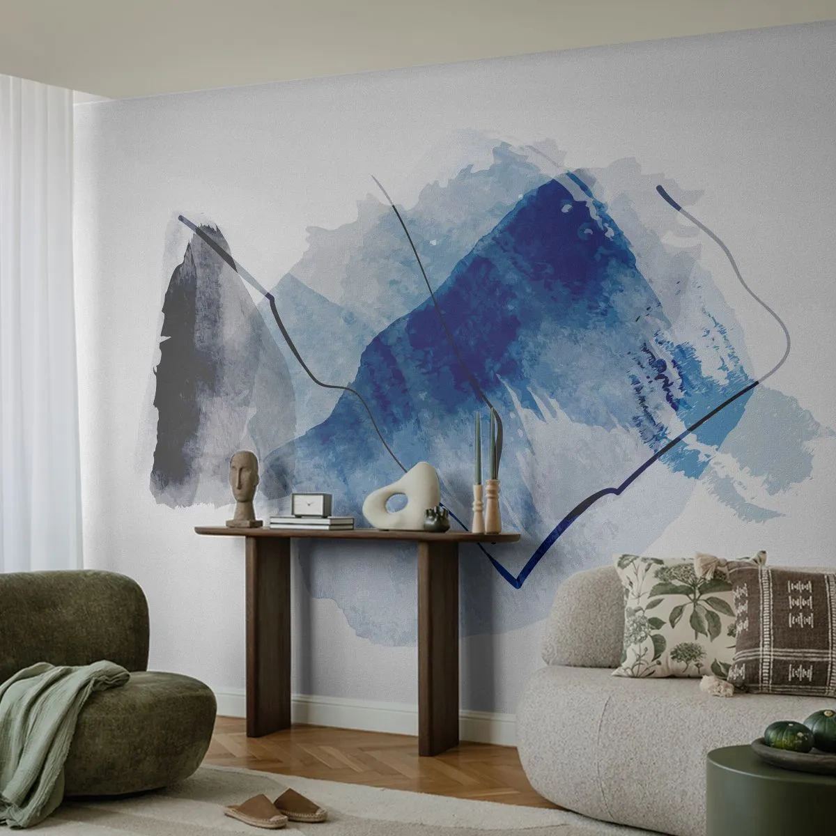 Fototapet Premium Sand - Isbjerg - Abstraktion, Stykke, Moderne kunst - 100x70 cm