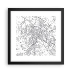 Plakat i sort ramme - Romersk cirkel - 30x30 cm