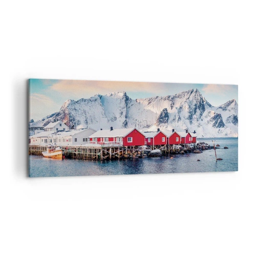 Lærredstryk - Billede på lærred - Nordlig tilbagetrækning - 100x40 cm
