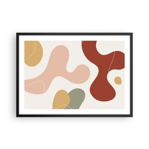 Plakat i sort ramme - Es eller flores? - 70x50 cm