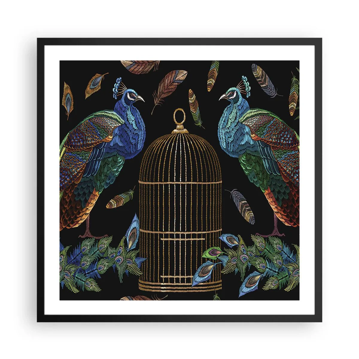 Plakat i sort ramme - I kongelige gevandter - 60x60 cm