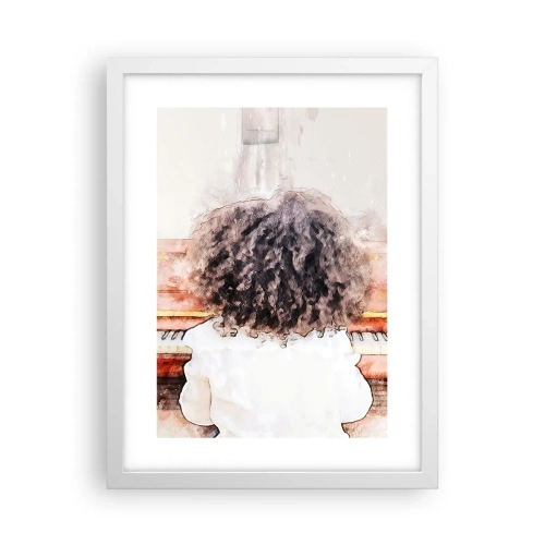 Plakat i hvid ramme - i et ny verden - 30x40 cm