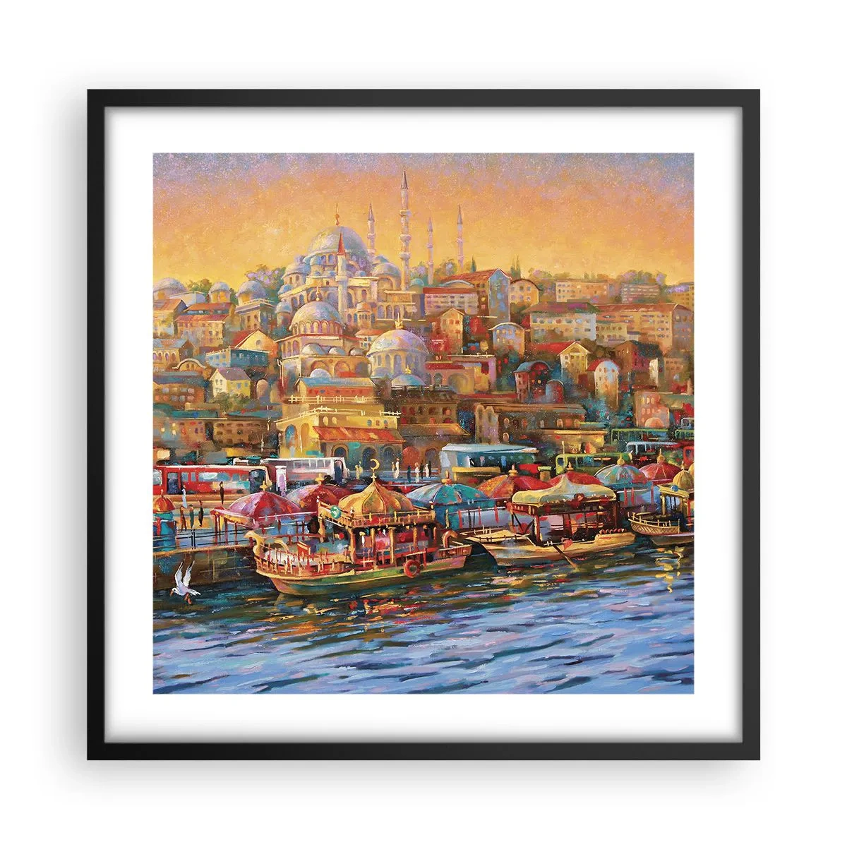 Plakat i sort ramme - En historie fra Istanbul - 50x50 cm