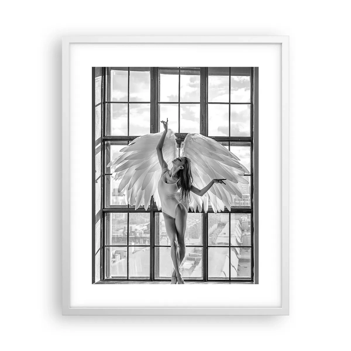 Plakat i hvid ramme - Englenes by? - 40x50 cm