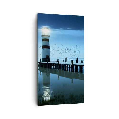 Lærredstryk - Billede på lærred - Og du er ikke bange for mørket - 45x80 cm
