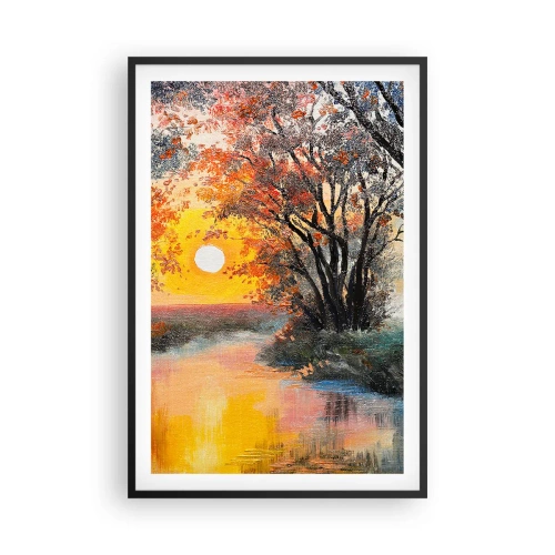 Plakat i sort ramme - Efterårs atmosfære - 61x91 cm