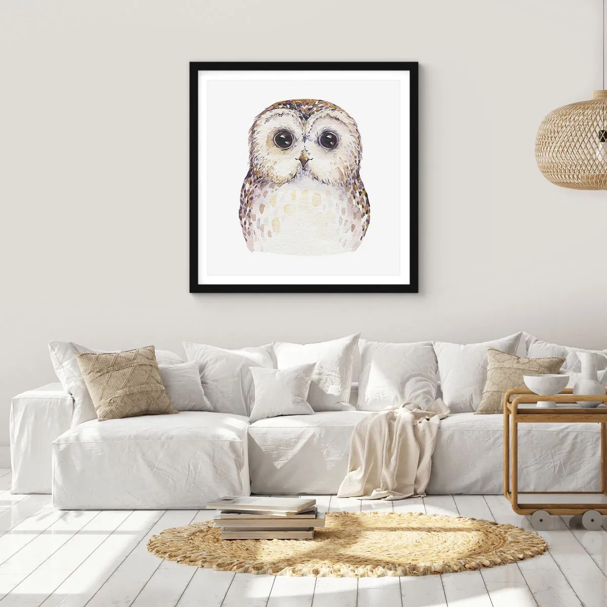 Plakat i sort ramme - Se mig i øjnene - 50x50 cm