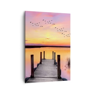 Lærredstryk - Billede på lærred - Violet stille daggry - 50x70 cm