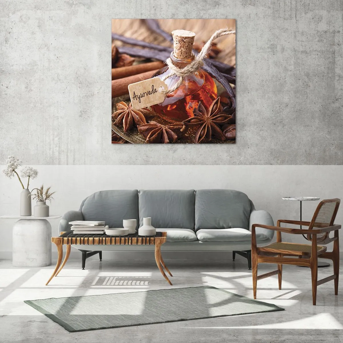 Billede på glas - På vej mod enhed af krop og ånd - 70x70 cm