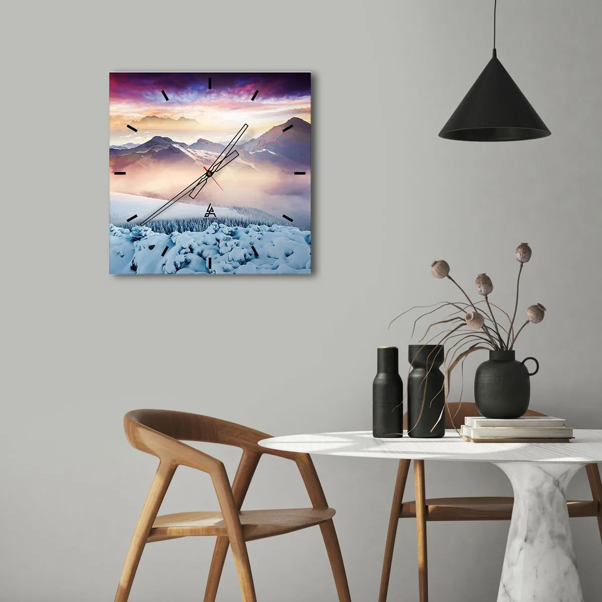 Vægur, Uret - Naturens kraft og renhed - 30x30 cm