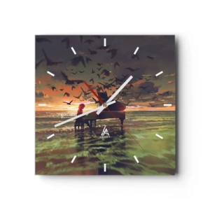 Vægur, Uret - Koncert for klaver og bølger - 40x40 cm