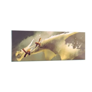 Billede på glas - Verden til undsætning - 140x50 cm