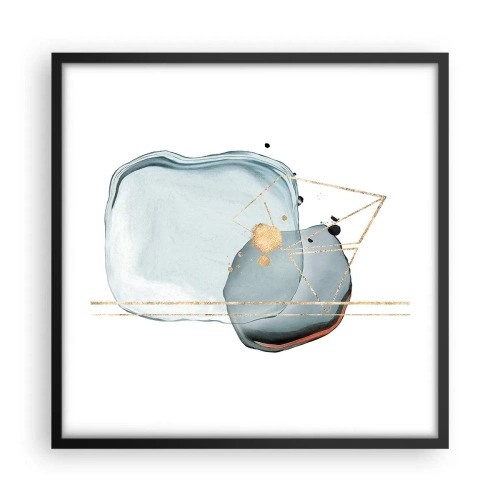 Plakat i sort ramme - En undersøgelse af dråber - 50x50 cm