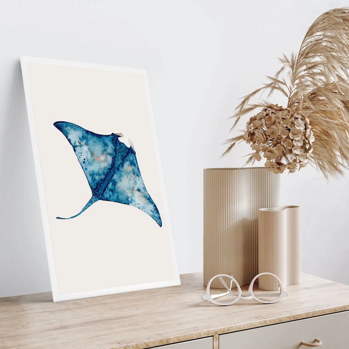 Plakat - Liv i blåt - 30x40 cm