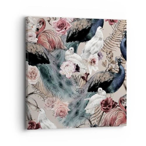 Lærredstryk - Billede på lærred - I paladsets have - 30x30 cm