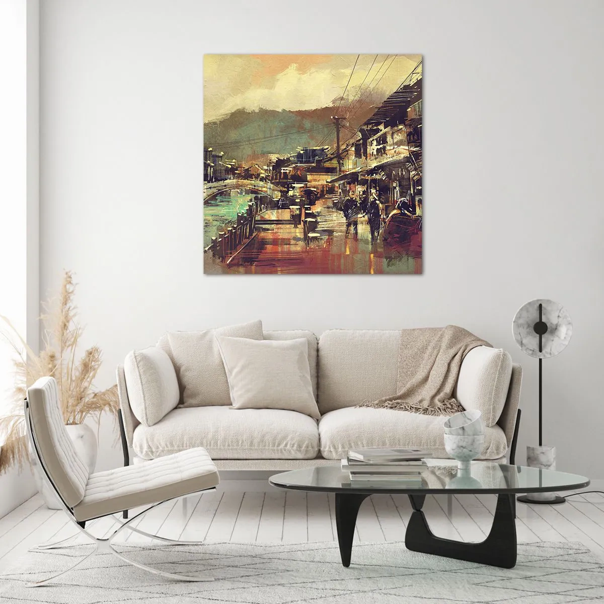 Billede på glas - Livet som et væld af gråt - 40x40 cm