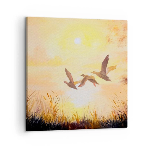 Lærredstryk - Billede på lærred - Starten på en lang rejse - 60x60 cm