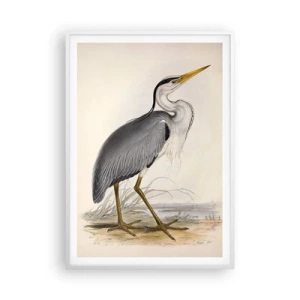 Plakat i hvid ramme - Fiskehejre-charme - 70x100 cm