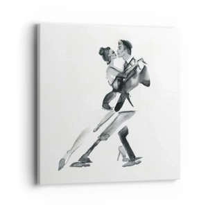 Lærredstryk - Billede på lærred - I én rytme - 40x40 cm