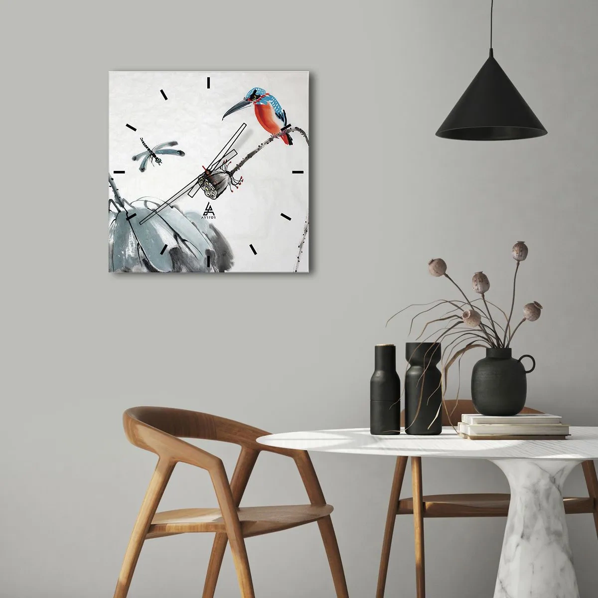 Vægur, Uret - Engenes liv - 30x30 cm
