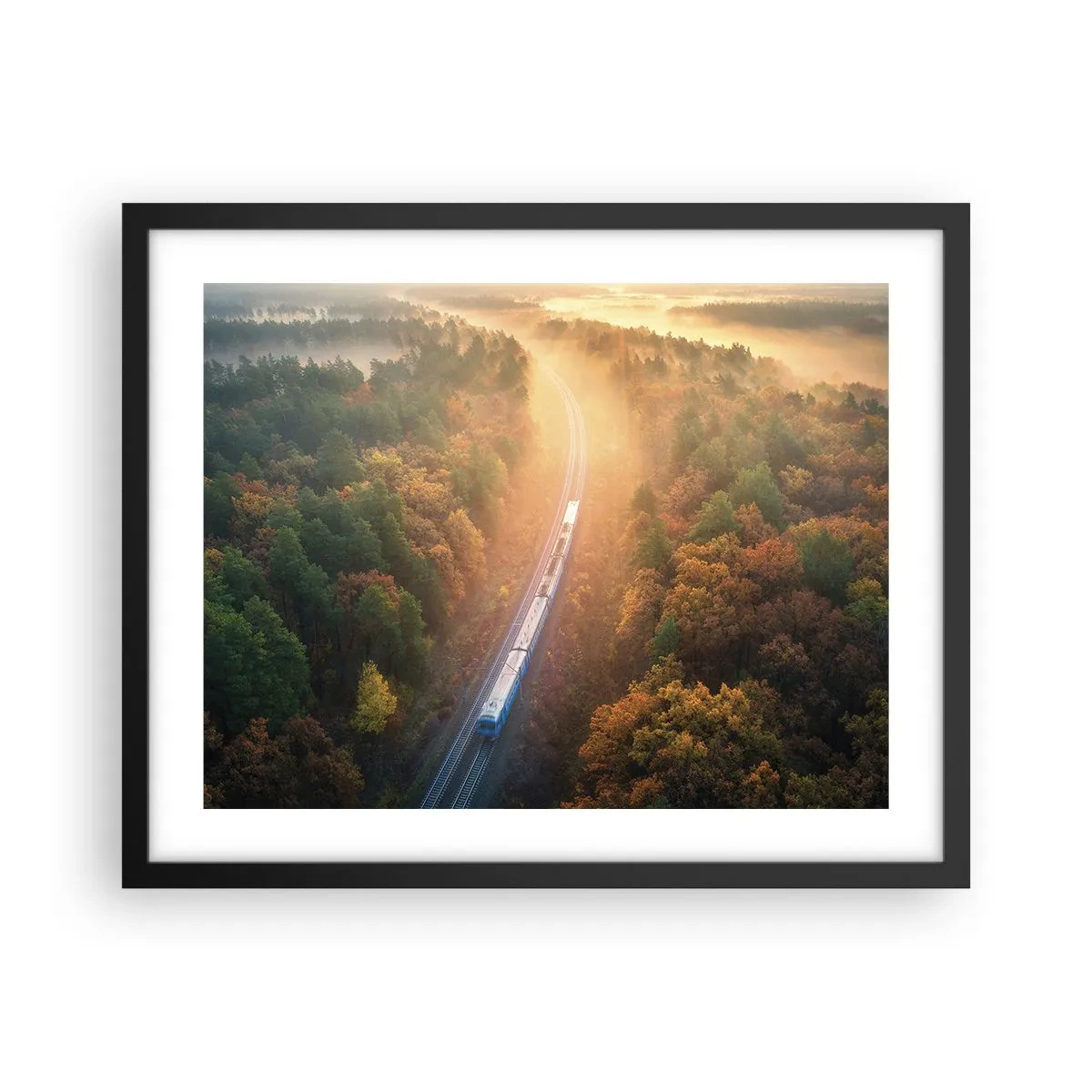 Plakat i sort ramme - Efterårsrejse - 50x40 cm