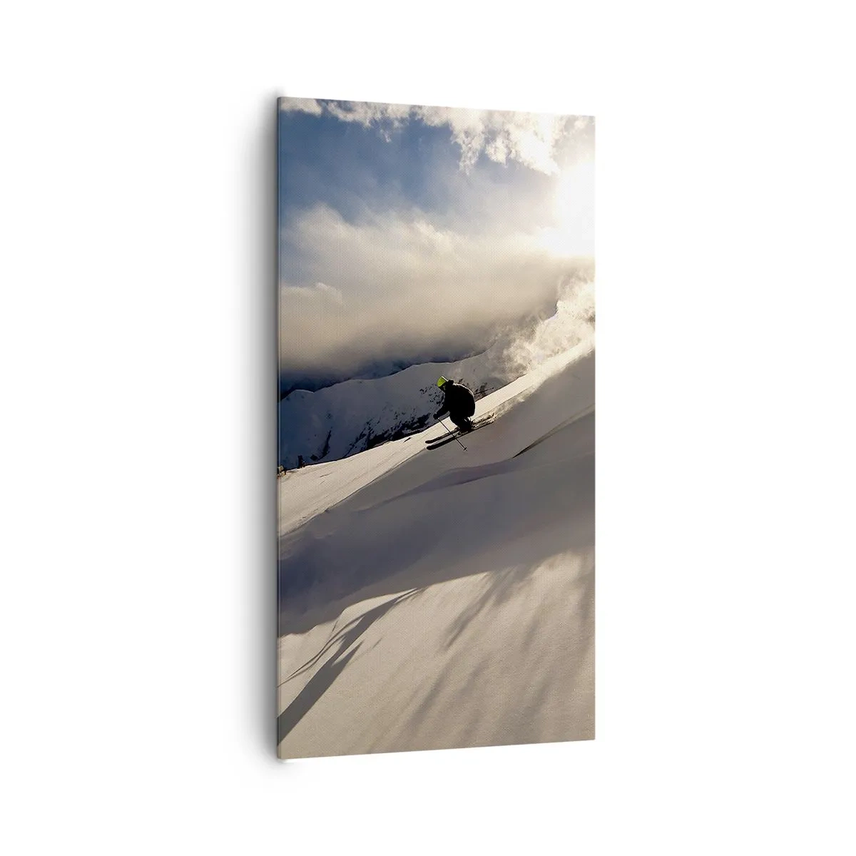 Lærredstryk - Billede på lærred - Udfordringen i bjergene - 65x120 cm