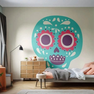 Fototapet Premium Sand - Livet - sjovt indtil døden - Kranium, Mexico, mexicansk - 300x210 cm