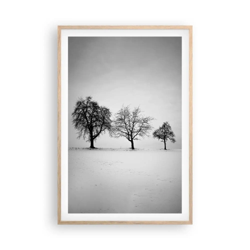 Plakat i ramme af lyst egetræ - Hvad drømmer de om? - 61x91 cm