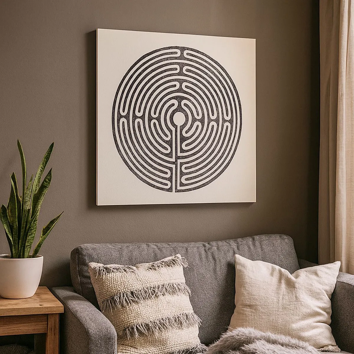 Lærredstryk - Billede på lærred - Mystisk orden - 30x30 cm