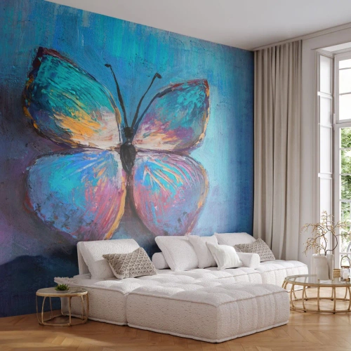 Fototapet Standard Eco - I sin fulde pragt - Sommerfugl, Stykke, Maleri - 400x280 cm