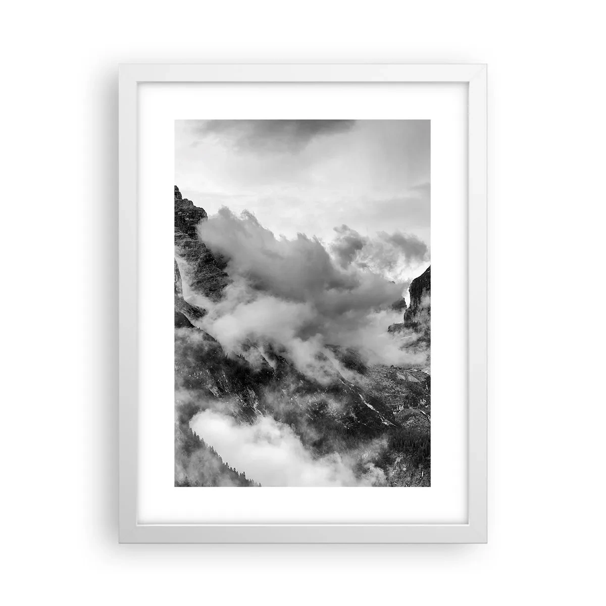 Plakat i hvid ramme - Smukt og grusomt - 30x40 cm