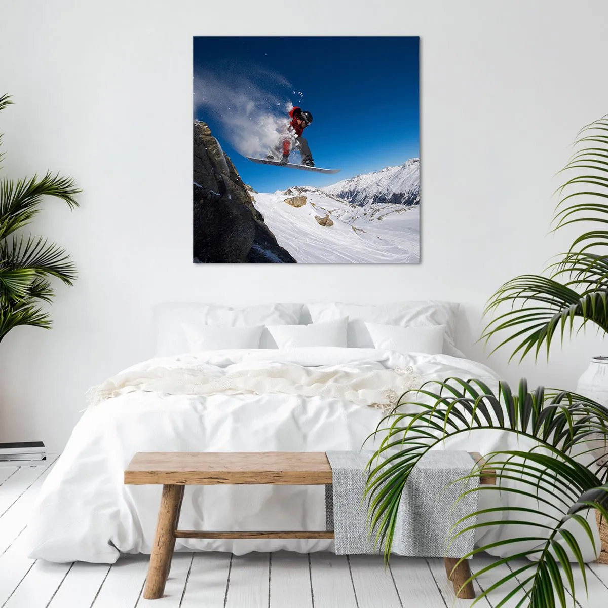 Lærredstryk - Billede på lærred - Og du er blevet en del af rummet - 70x70 cm